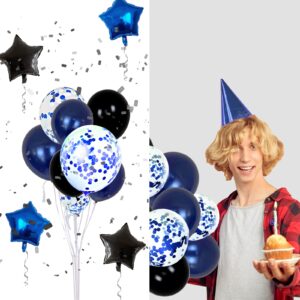 15th Birthday Decorations for Boys Girls Blue Birthday Decorations For Teenager Kids Party Supplies Including HAPPY BIRTHDAY Banner Balloons for Birthday Party Decor 15 Years Old Birthday Party