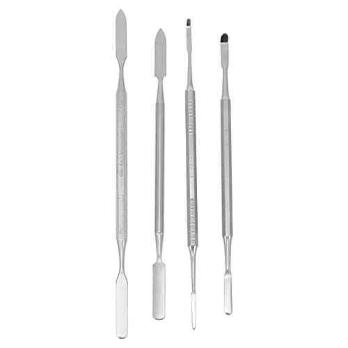 EXCEART 4Pcs Stainless Steel Depotting Spatula Makeup Spatula Tool Make Up Accessories for Makeup Cosmetics Mixing