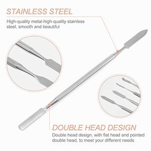 EXCEART 4Pcs Stainless Steel Depotting Spatula Makeup Spatula Tool Make Up Accessories for Makeup Cosmetics Mixing