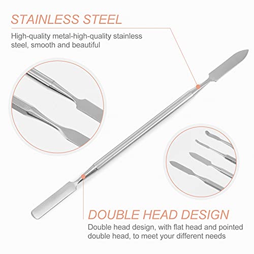 EXCEART 4Pcs Stainless Steel Depotting Spatula Makeup Spatula Tool Make Up Accessories for Makeup Cosmetics Mixing