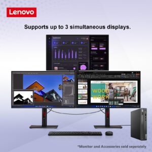 OEM Lenovo ThinkCentre Tiny 50q Intel Octa Core i5-13420H (Beats Intel i7-1260P), 16GB RAM, 512GB NVMe, 2X DP Port, HDMI, WiFi 6 + BT, RJ-45, W11P, Business Desktop