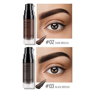 2 Colors Long Lasting Eyebrow Gel Set with Eyebrow Brushes for Waterproof Eyebrow Make Up, Eyebrow Tint Corrector Kit, Intense Brow Color Wax Cream, 2 * 6ml/0.20Fl Oz