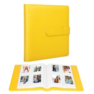 ruibytree 256 pockets mini photo album - fits for fujifilm instax mini 12 mini 11 mini 9 mini 8 mini 40, polaroid snap pic-300, kodak mini 3-inch film(yellow)