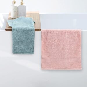 Cleanbear Hand Towels 12 Pack 12 Colors 100% Cotton Hand Towel Set for Bathrooms and Different Family Members - Ultra Soft Bath Hand Towel with Assorted Colors (13 by 29 Inches)