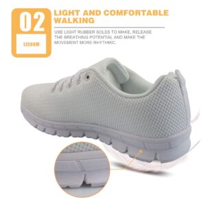 TOADDMOS Music Note Black White Women's Work Shoes Lace Up Sneaker Casual Outdoor Gym Running Walking Fitness Sneaker for Ladies Girls