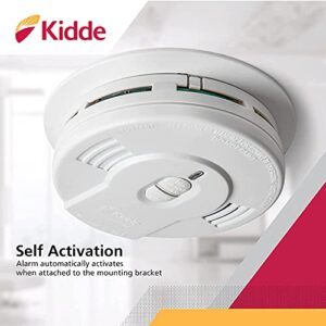 Kidde Smoke Detector, 10-Year Battery, LED Indicators, Replacement Alert, Test-Reset Button, 2 Pack