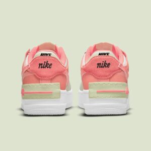 Nike Women's Air Force 1 Shoe, White/Magic Ember/Crimson Bliss/Lime Ice, 9