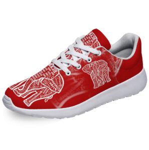 womens mens tennis shoes,athletic fashion alabama elephant cool sneaker for girl,boy,gym,walking,hiking,jogging,running,travel and more white size 8.5