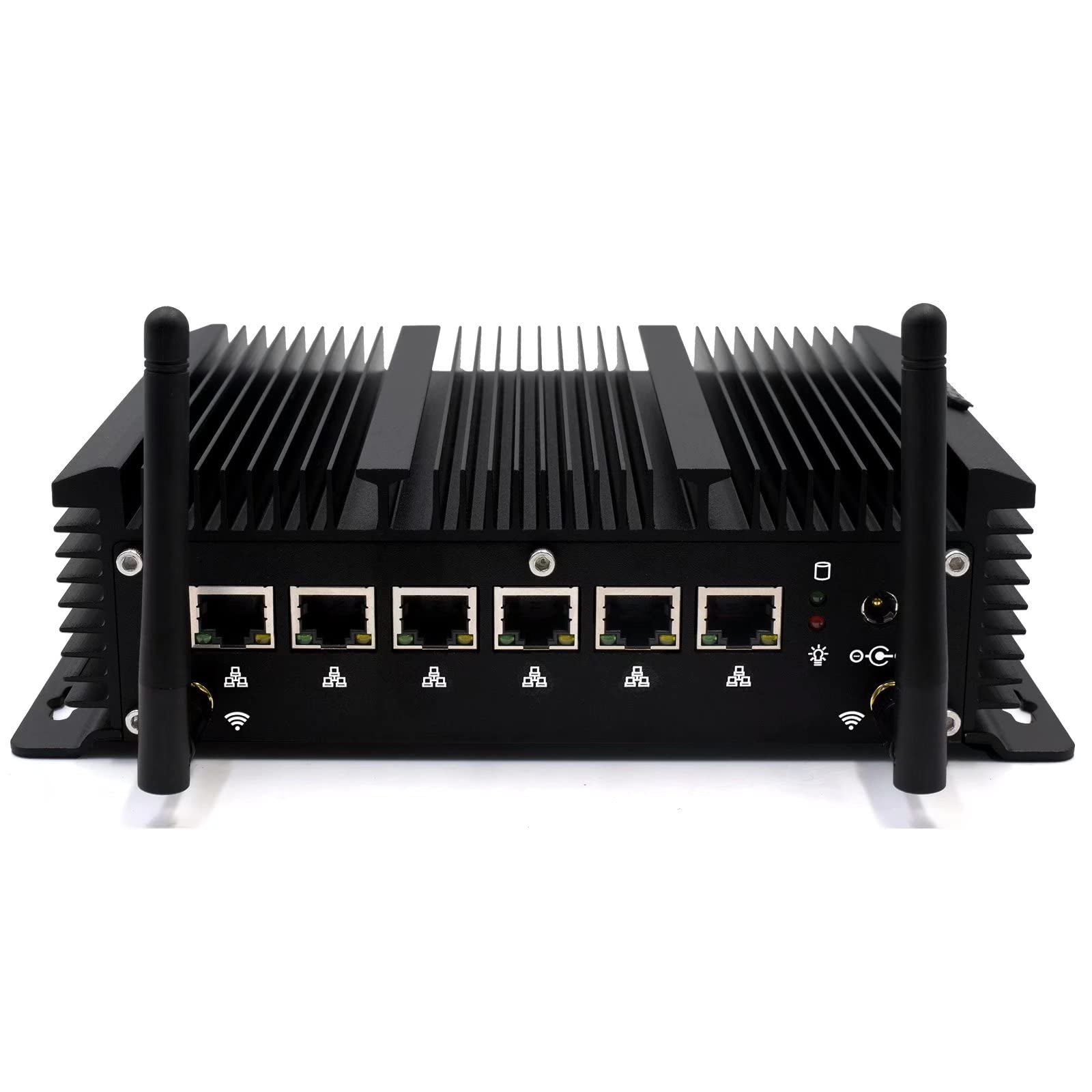 Industrial Firewall Appliance Mini PC, 6 2.5Gbe Lan, Network/Router, Core i7 10510U, Windows 10 pro, 32GB DDR4 RAM 512GB SSD, HD, 2* COM, i225 Nics, Wifi model, SIM Card slot, AES-NI, Small Computer