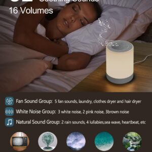 YYDSKIT Sound Machine,White Noise Machine for Baby with Night Light, 32 High Fidelity Sounds,Plug in,5 Timers & Memory Feature, Noise Machine for Baby Kids Adults,Home