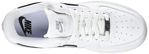 Nike Women's Air Force 1 '07 ESS White/Metallic Silver-Black Size 6.5