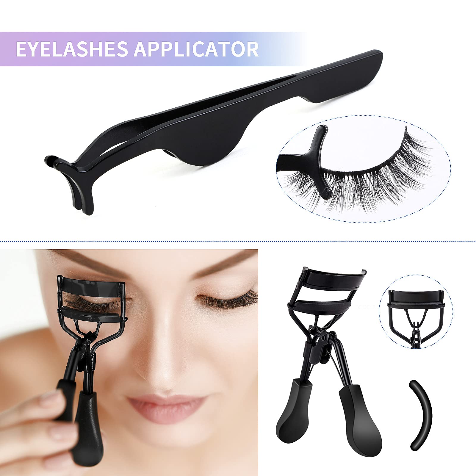 MAGEFY Lashes 30 Pairs 6 Styles Faux Mink Eyelashes, Fake Eyelashes Natural Look to Dramatic Volume False Lashes, 3D Lashes Pack with Eyebrow Grooming Kit