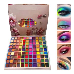 99 colors makeup eyeshadow palette, professional waterproof matte glitter makeup pallet colorful powder rainbow colors eye makeup gift