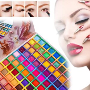 99 Colors Makeup Eyeshadow Palette, Professional Waterproof Matte Glitter Makeup Pallet Colorful Powder Rainbow Colors Eye Makeup Gift