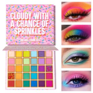 tintark 30 colors makeup eyeshadow palette for beauty & matte metallic shimmer pearl glitter eye shadow pallet & rainbow colorful eye makeup for girls & highly pigment eyeshadow cosmetics