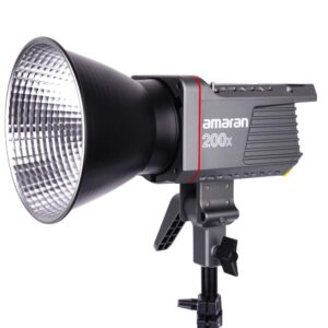 amaran 200x bi-color led video light, 200w 2700-6500k 51600lux@1m bluetooth app control 9 built-in lighting effects dc/ac power supply, made by aputure
