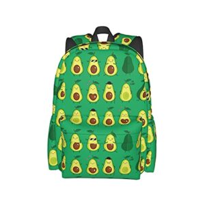 FeHuew 17 Inch Backpack Cartoon Funny Avocado Laptop Backpack School Bookbag Shoulder Bag Casual Daypack