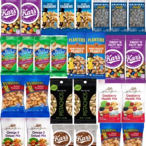 Nuts Snack Packs - Mixed Nuts and Trail Mix Individual Packs - Healthy Snacks Care Package (28 Count)