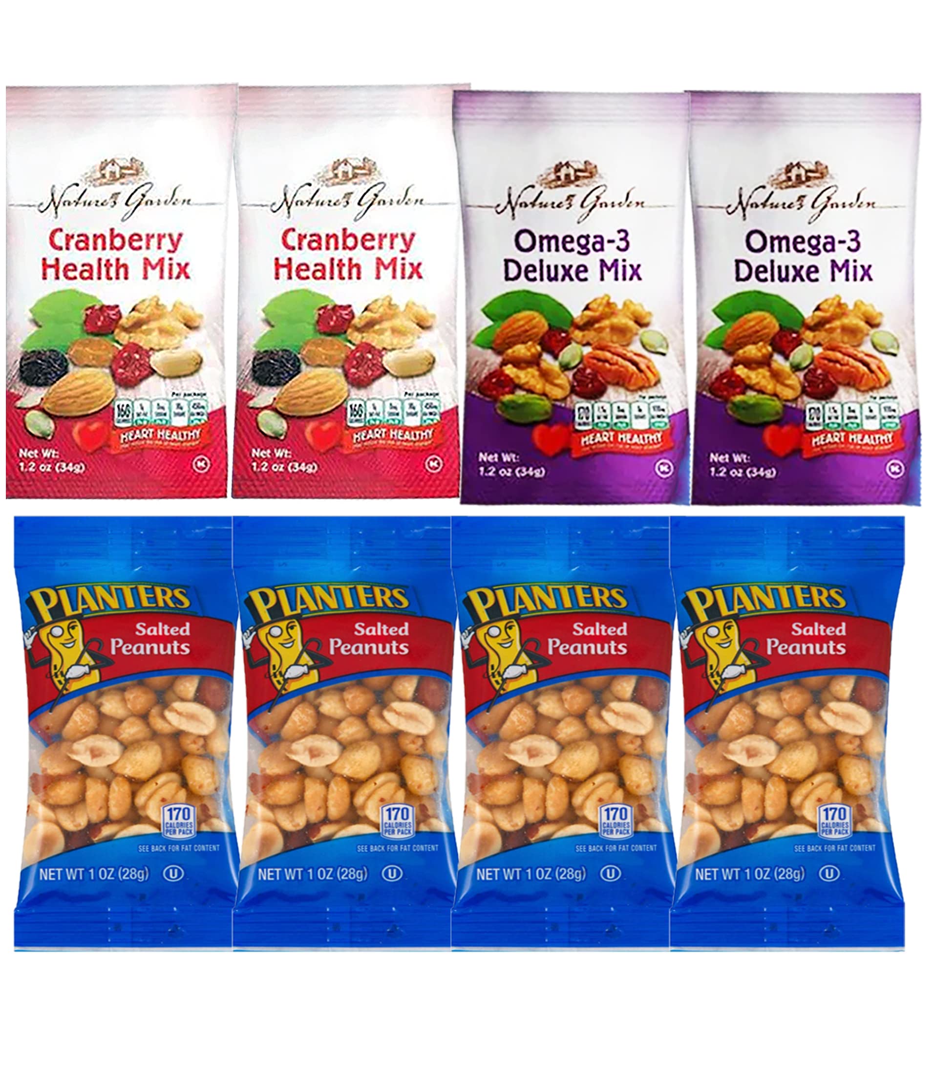 Nuts Snack Packs - Mixed Nuts and Trail Mix Individual Packs - Healthy Snacks Care Package (28 Count)