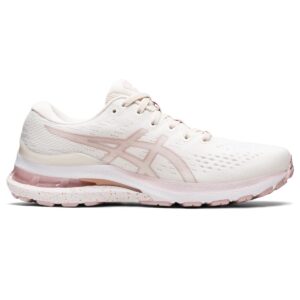 ASICS Women's Gel-Kayano 28 Running Shoes, 9.5, Cream/Watershed Rose