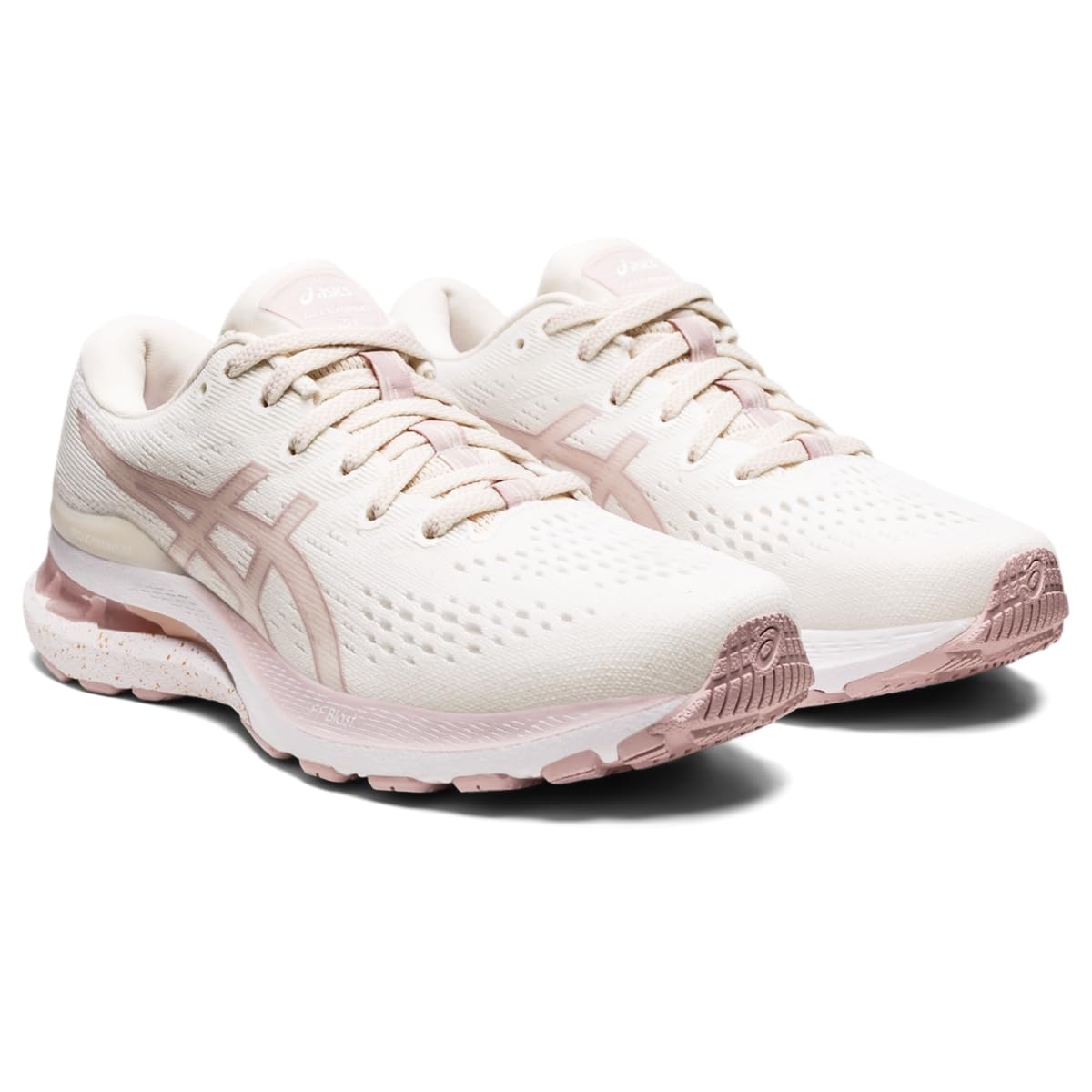 ASICS Women's Gel-Kayano 28 Running Shoes, 9.5, Cream/Watershed Rose