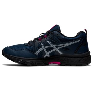 asics women's gel-venture 8 all winter long running shoes, 8.5, french blue/pink rave