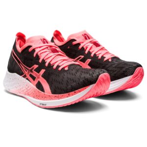 ASICS Women's Magic Speed Running Shoes, 8, Black/Blazing Coral