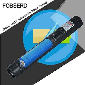 FOBSERD Long Range Green Beam High Power Flashligh with USB Charging,Adjustable Focus Green Flashlight for Night Astronomy Outdoor Camping Hunting and Hiking