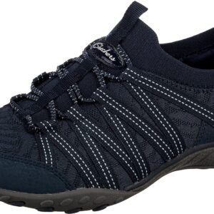 Skechers Women's Breathe Easy-First Light Sneaker, Navy, 7.5