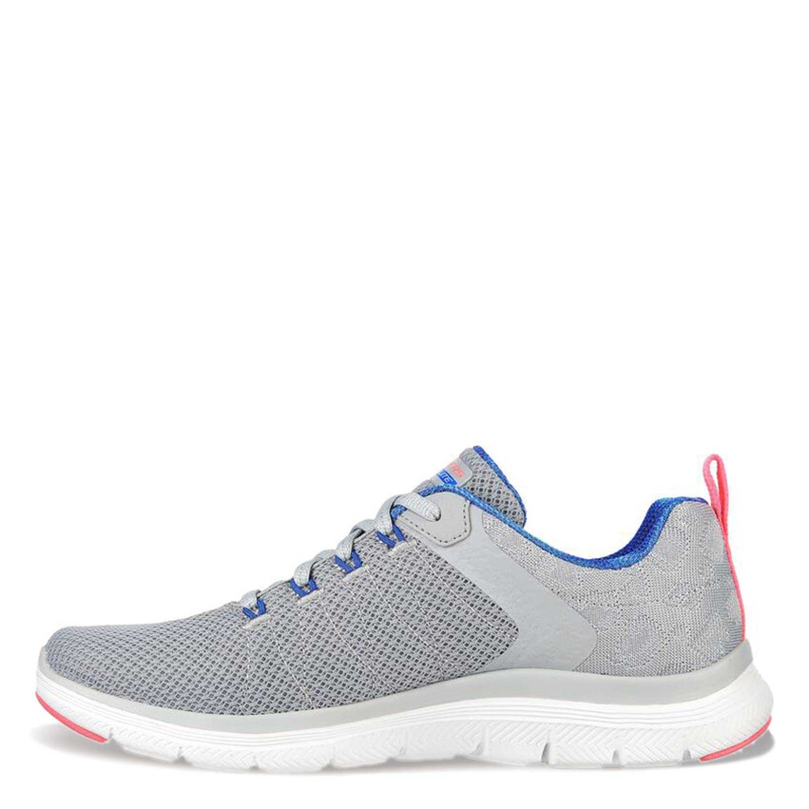 Skechers Women's Flex Appeal 4.0- Elegant Ways - Grey Mesh/Multi Trim - US 7