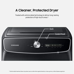 SAMSUNG 7.5 Cu. Ft. Smart Dial Gas Dryer with FlexDry, Dry 2 Loads in 1 Large Capacity Machine, Super Speed 30 Minute Clothes Drying Cycle, WiFi Connected Control, DVG60A9900V/A3, Brushed Black