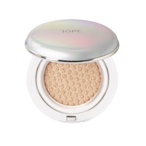 iope air cushion spf 50+,natural coverage foundation makeup, moisturizing finish for sensitive,dry,combination skin,korean skin care cushion by amorepacific,#21