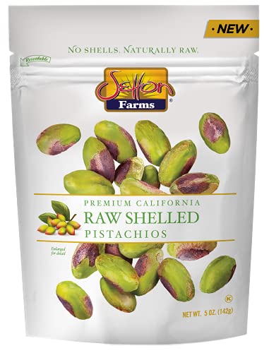 Setton Farms Naturally Raw Shelled Pistachios, No Shell, Non-GMO Project Verified, Certified Gluten Free, Vegan and Kosher, Heart Healthy Snack, 5 Oz