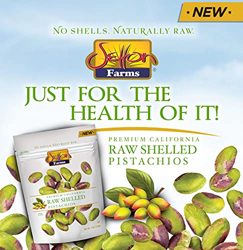 Setton Farms Naturally Raw Shelled Pistachios, No Shell, Non-GMO Project Verified, Certified Gluten Free, Vegan and Kosher, Heart Healthy Snack, 5 Oz