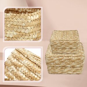 DOITOOL Wicker Storage Baskets 1pc Straw Storage Basket Wicker Child Cosmetic Wedding Wedding Basket