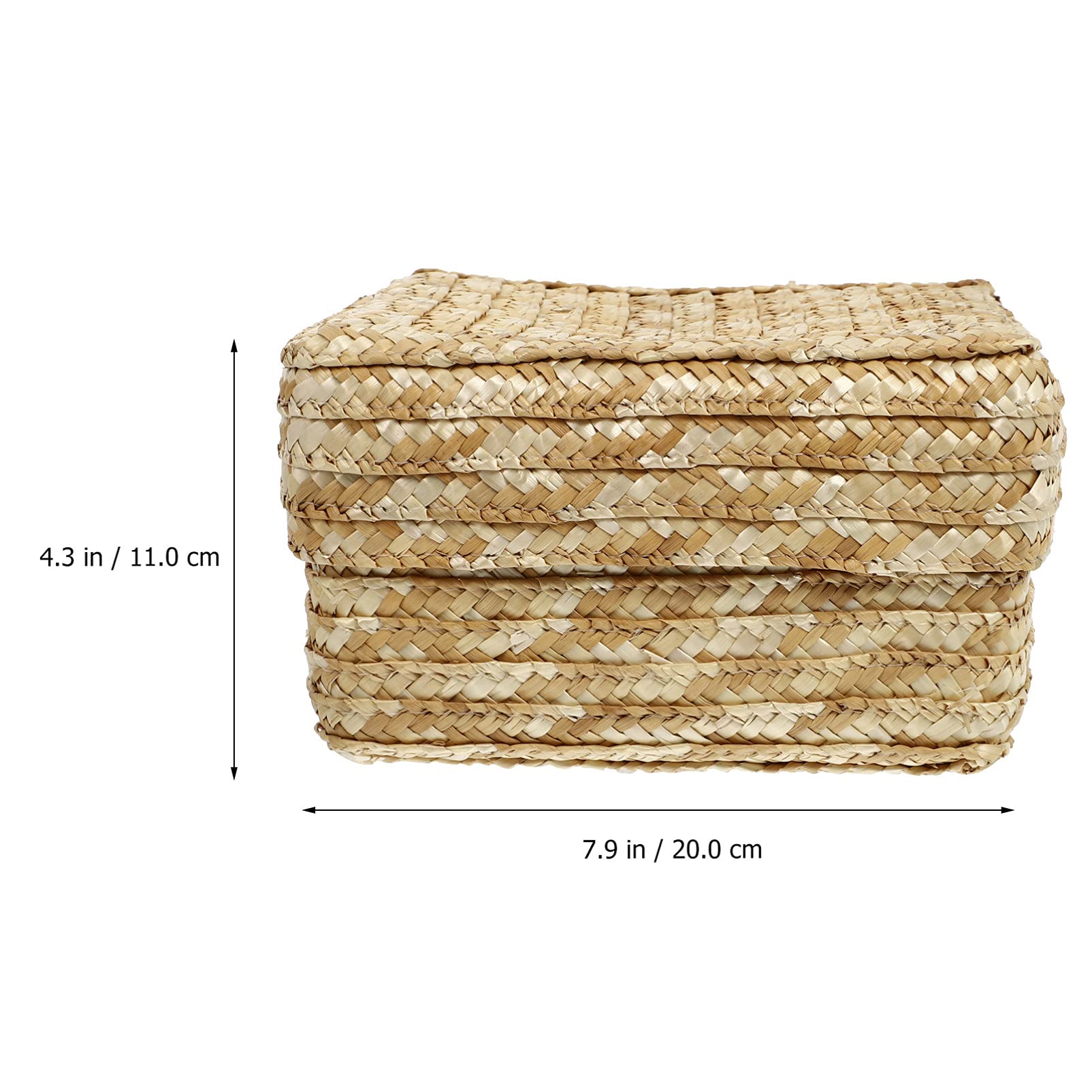 DOITOOL Wicker Storage Baskets 1pc Straw Storage Basket Wicker Child Cosmetic Wedding Wedding Basket