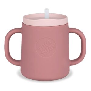 tum tum 3 way baby trainer cup, designed with feeding specialist, 180ml (pink)