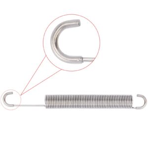 GNPADR GUPO 6-1/4 inch (2Pcs) Stainless Steel Replacement Recliner Sofa Chair Mechanism Tension Spring - Long Neck Hook Style