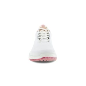 ECCO Women's Biom Hybrid 4 Gore-TEX Waterproof Golf Shoe, White/Silver Pink, 9-9.5