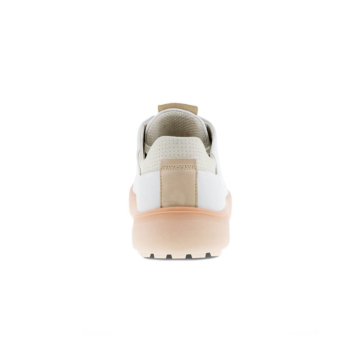 ECCO Women's Tray Hybrid Hydromax Water-Resistant Golf Shoe, Bright White/Peach Nectar, 6-6.5