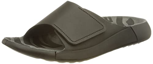 ECCO Women's Cozmo One Band Slide Sandal, Black, 9-9.5