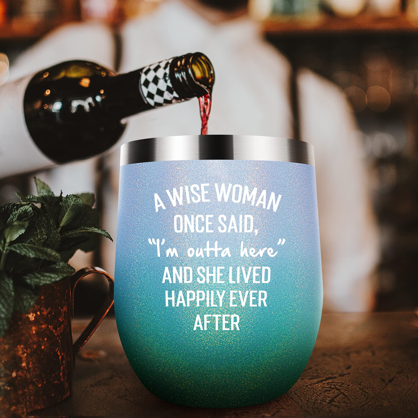 Retirement Gifts For Women 2024 Wine Tumbler Retired Gifts For Women Retirement Party Decorations Fun Retirement Gifts For Women Retired People Coworkers Friends 12 Oz