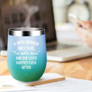 Retirement Gifts For Women 2024 Wine Tumbler Retired Gifts For Women Retirement Party Decorations Fun Retirement Gifts For Women Retired People Coworkers Friends 12 Oz