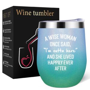 Retirement Gifts For Women 2024 Wine Tumbler Retired Gifts For Women Retirement Party Decorations Fun Retirement Gifts For Women Retired People Coworkers Friends 12 Oz