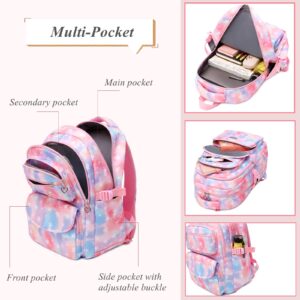 Gradient-Star Backpack and Lunch Bag Set for Girls School Bookbag Box, Lunchbox Combo Girls, Star Print