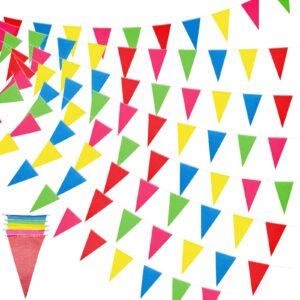 820 ft 500 pcs colorful pennant banner flag multicolor rainbow pennant banner triangle flag bunting for party celebrations festival wedding decoration,10 set…