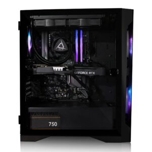 CLX Set Gaming Desktop - Liquid Cooled AMD Ryzen 7 5800X 3.8GHz 8-Core Processor, 16GB DDR4 Memory, GeForce RTX 3060 12GB GDDR6 Graphics, 500GB SSD, 3TB HDD, WiFi, Windows 11 Home 64-bit, Black