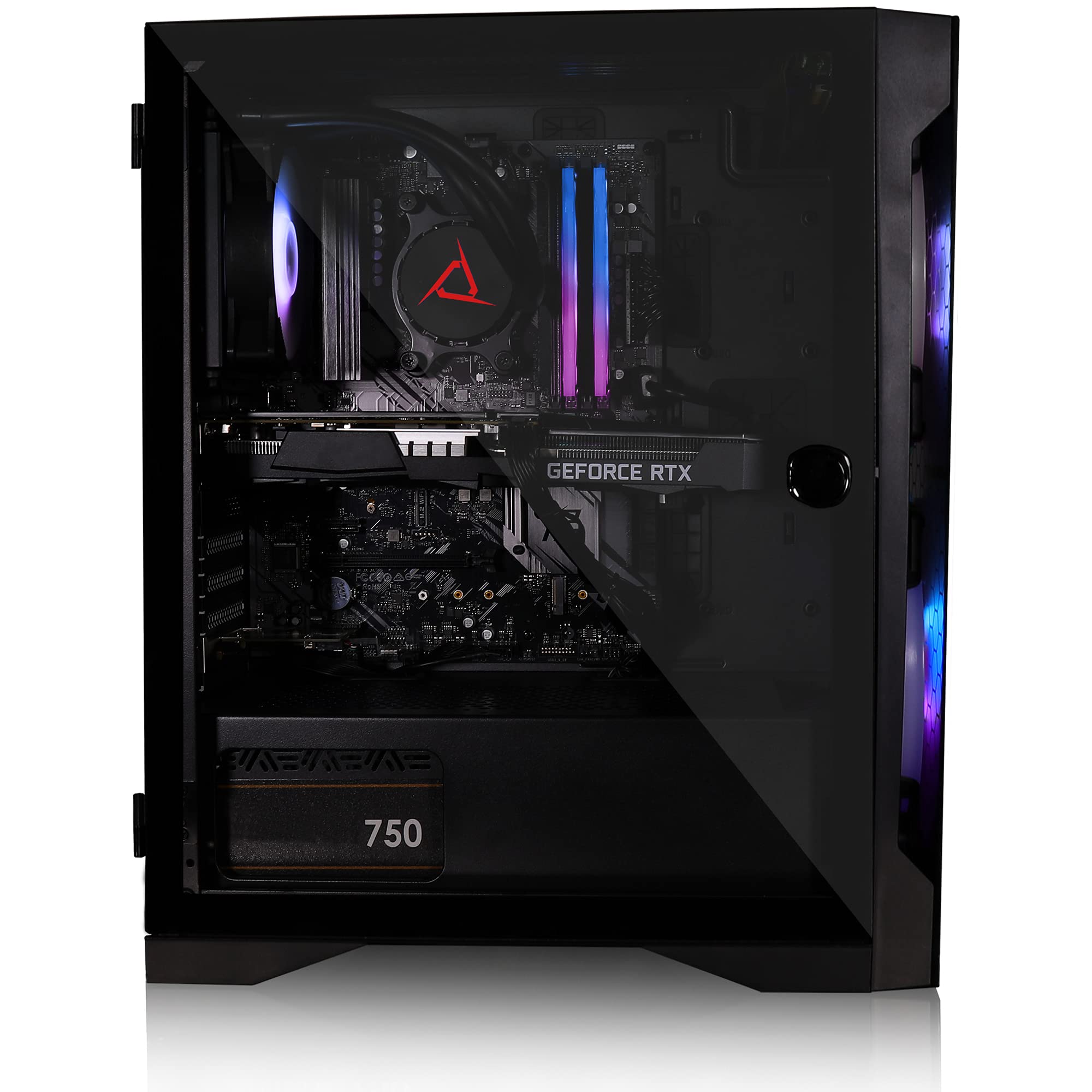 CLX Set Gaming Desktop - Liquid Cooled AMD Ryzen 9 5900X 3.7GHz 12-Core Processor, 16GB DDR4 Memory, GeForce RTX 3060 12GB GDDR6 Graphics, 500GB SSD, 3TB HDD, WiFi, Windows 11 Home 64-bit,Black