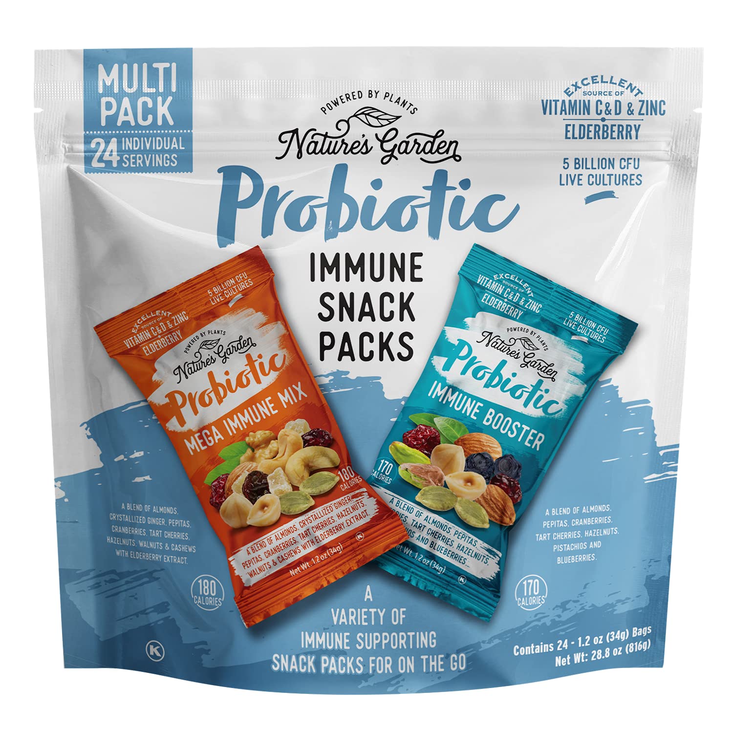 Nature's Garden Probiotic Immune Snack Packs - 28.8 oz.