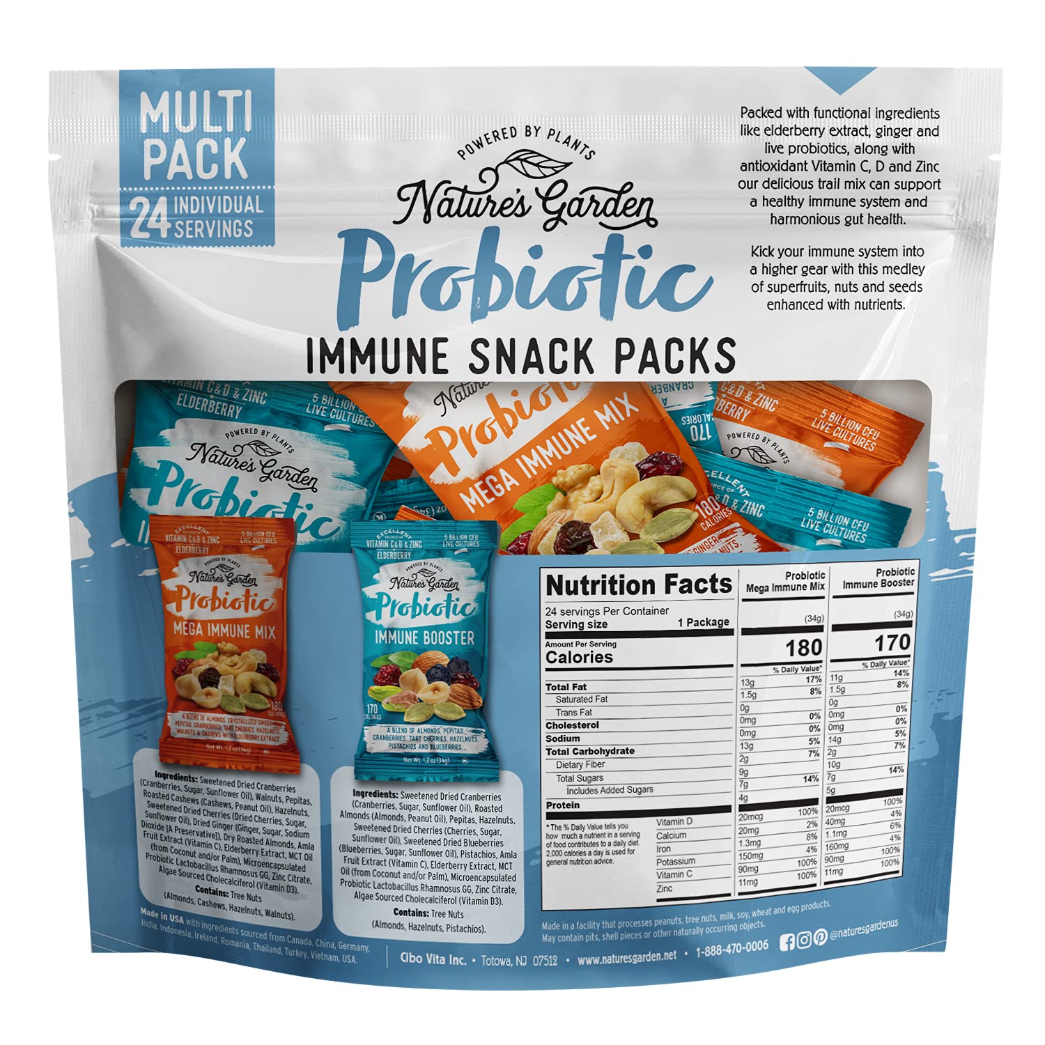 Nature's Garden Probiotic Immune Snack Packs - 28.8 oz.